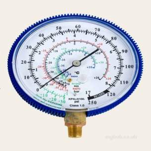 Service Tools and Equipment -  Javac Low Pressure Gauge R22/r134a/r404a/r407c 80mm