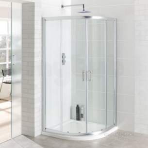 Eastbrook Showers -  Vantage Easy Clean Quadrant 800mm Silver 69.0024