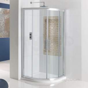 Eastbrook Showers -  Corniche Easy Clean 1000 Quad Silver 69.0061