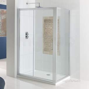 Eastbrook Showers -  Corniche Easy Clean 1200mm Slider Silver 69.0077