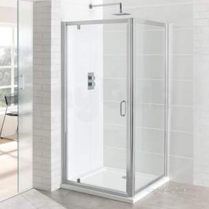 Eastbrook Showers -  Vantage Easy Clean Pivot Door 700mm Silver 69.0082