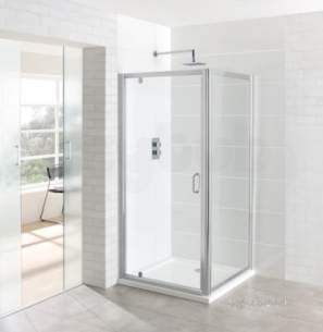 Eastbrook Showers -  Vantage Easy Clean Pivot Door 800mm Silver 69.0084