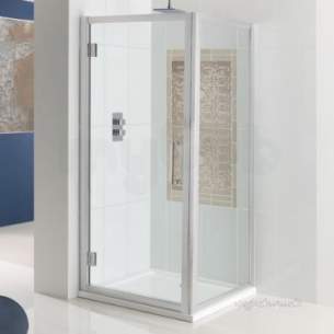 Eastbrook Showers -  Corniche Easy Clean 900 Hinge Door Silver 69.0090