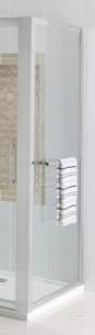 Eastbrook Showers -  Corniche Easy Clean 800 Side Panel With Towel Rail Silver 69.0103