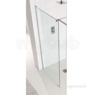 Eastbrook Showers -  Corniche Easy Clean Walk-in Front Panel For 1400 Silver 69.0116