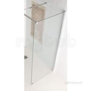 Eastbrook Showers -  Corniche Easy Clean Walk-in End Panel For 800 Silver 69.0120