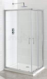 Eastbrook Showers -  Vantage Easy Clean Offset Corner Entry 900 X 800mm Silver 69.0124