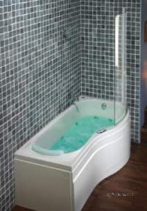 Eastbrook Showers -  C Shape Shower Screen 5mm Silver 69.0139