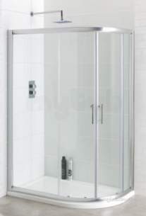 Eastbrook Showers -  Vantage Easy Clean Offset Quadrant 1100 X 800 Silver 69.0160