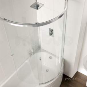 Eastbrook Showers -  Prado Screen Type 3 Panel Plus Sliding Door Easy Clean Silver 69.2003