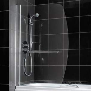 Eastbrook Showers -  Sail Shape Screen With Towel Rail Silver 69.701