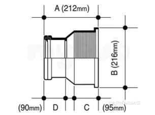 Osma Below Ground Drainage -  6d128 Osma 160mm Adaptor