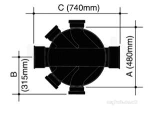 Osma Below Ground Drainage -  6d929 Osma 160mm X 110mm D/s Insp Chambr