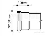 Osma Above Ground Drainage -  6s043g Grey Osma 3m 150mm S/s Pipe