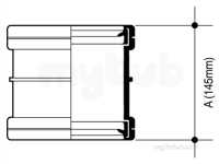 Osma Above Ground Drainage -  6s105g Grey Osma 150mm Double Socket