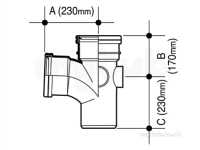 Osma Above Ground Drainage -  6s190g Grey Osma S/branch 92.5d 160x160