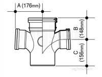 Osma Above Ground Drainage -  6s238g Grey Osma D/brnch 92.5d Unequal15