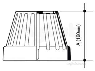 Osma Above Ground Drainage -  6s302g Grey Osma 150mm Balloon Grating