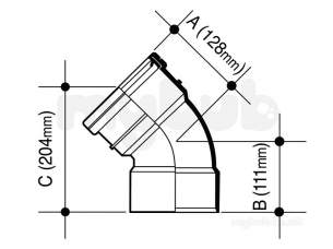 Osma Above Ground Drainage -  6s463b Black Osma D/sw Bend-45deg