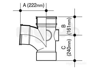 Osma Above Ground Drainage -  6s490e Olive Osma D/sw Equal Brnch-87.5