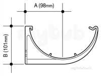 Osma Above Ground Drainage -  6t619g Grey Osma Gutter Support 6t619 G