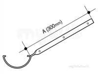 Osma Above Ground Drainage -  6t696g Gry Osma 300mm Side Rafter Brackt