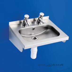 Armitage Shanks Commercial Sanitaryware -  Armitage Shanks Denholm2 Basin 51x42 Pol S/s 2th