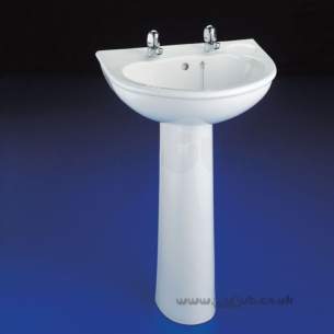 Armitage Sandringham Select -  Armitage Shanks Sandringham Select S2113 560mm Two Tap Holes Basin Hm