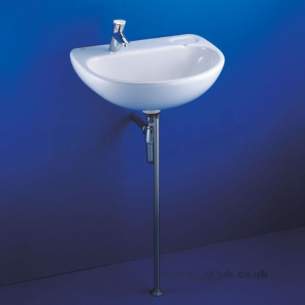 Ideal Standard Studio -  Ideal Standard Studio E2610 500mm Left Hand One Tap Hole Basin White