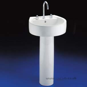 Ideal Standard Luxury -  Ideal Standard White E0017 400mm One Tap Hole Basin White