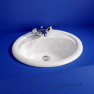 Armitage Camargue -  Armitage Shanks Camargue S2678 500mm One Tap Hole Countertop Basin Wh