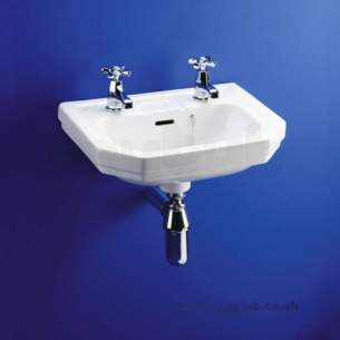 Ideal Standard Classic -  Ideal Standard Plaza E3810 450mm Two Tap Holes Basin White