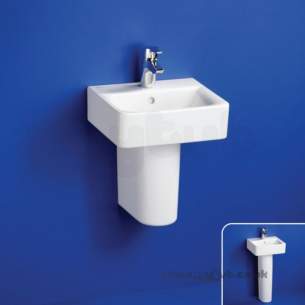 Ideal Standard Concept -  Ideal Standard Cube E803101 H/r 400mm One Tap Hole Basin White