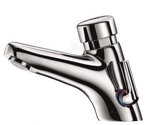 Delabie Basin Mixers -  Delabie Tempomix 2 Basin Mixer M1/2 Inch 7sec 15 Comp Fit Plus Stopcocks