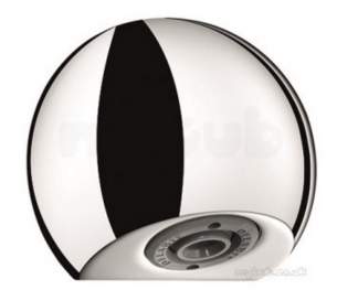 Delabie Showers -  Delabie Vandal Proof Round Shower Head M1/2 Inch For Panels 1-15mm