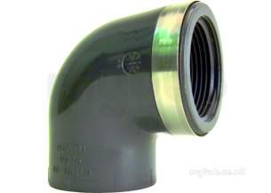 Georg Fischer Upvc Fittings and Valves Metric -  Georg Fischer Upvc 90d P/t Elbow 211002 12x1/4 721100204