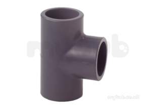 Georg Fischer Upvc Fittings and Valves Metric -  Georg Fischer Upvc 90d Equal Tee 212001 140 721200116