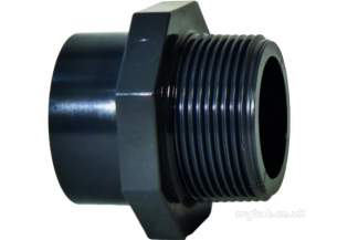 Georg Fischer Pvc Fittings 1 and Below -  Georg Fischer Upvc P/t Adpt Bush 219117 3/4x1 721911741