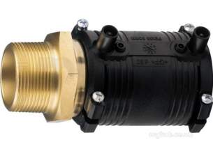 Georg Fischer Black Electrofusion Pe Fittings -  Georg Fischer Ef Trans Coupler To 1.1/2 Steel 50