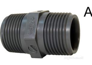 Georg Fischer Abs Fittings 1 and Below -  Georg Fischer Abs T/t Barrel Nipple 299115 3/4