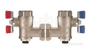 Delabie Accessories and Miscellaneous -  Delabie 2 X Angled Isolating Ball Valve For Premix 1 Inch