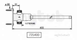 Delabie Accessories and Miscellaneous -  Delabie Tempogenou Inline Mm1/2 Inch Lever L350 7sec