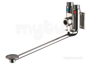 Delabie Brassware -  Delabie Mixfoot Wall Mounted Pedal Operated Mixer Mm1/2 Inch Without Nut