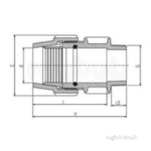 Plasson Fittings -  Plasson 7414 Plasshield Male 32x1