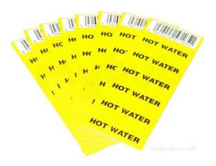 Regin Products -  Regin Regq632 Pipe Labels 8 Hot Water