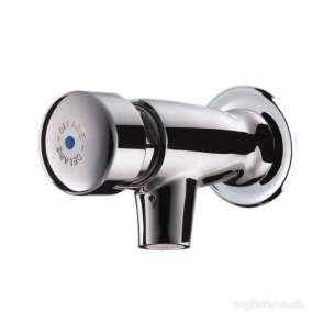 Delabie Basin Taps -  Delabie Tempostop Wall Mtd Basin Tap M1/2 Inch 7sec With Wall Plate