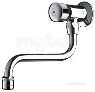 Delabie Basin Taps -  Delabie Tempostop Wall Mounted Basin Tap M1/2 Inch 15sec Swivel Spout