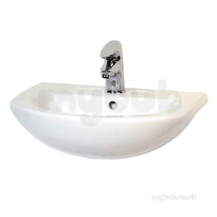 Eastbrook Sanitary Ware -  Loire Semi-recessed Basin Two Tap Holes 75.0016 - White