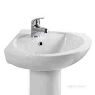 Eastbrook Sanitary Ware -  Eastbrook Loire 400 Corner Basin One Tap Hole 75.0007