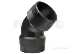 Georg Fischer Black Electrofusion Pe Fittings -  Georg Fischer Ef Pe100 45d Elbow Sdr11 250 753151821